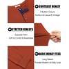 image:imageCOOFANDY Mens Long Sleeve Henley Shirts Cotton TShirts Casual Pullover Shirt Soft Stretch Basic Tees Fall TopsCaramel