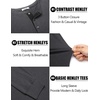 image:imageCOOFANDY Mens Long Sleeve Henley Shirts Cotton TShirts Casual Pullover Shirt Soft Stretch Basic Tees Fall TopsDark Grey