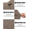 image:imageCOOFANDY Mens Long Sleeve Henley Shirts Cotton TShirts Casual Pullover Shirt Soft Stretch Basic Tees Fall TopsKhaki