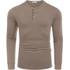 image:imageCOOFANDY Mens Long Sleeve Henley Shirts Cotton TShirts Casual Pullover Shirt Soft Stretch Basic Tees Fall TopsKhaki