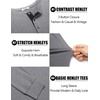 image:imageCOOFANDY Mens Long Sleeve Henley Shirts Cotton TShirts Casual Pullover Shirt Soft Stretch Basic Tees Fall TopsLight Grey