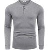 image:imageCOOFANDY Mens Long Sleeve Henley Shirts Cotton TShirts Casual Pullover Shirt Soft Stretch Basic Tees Fall TopsLight Grey