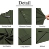 image:imageCOOFANDY Mens Long Sleeve Henley Shirts Stretch Ribbed TShirts Fashion Casual Basic TopsArmy Green