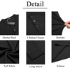 image:imageCOOFANDY Mens Long Sleeve Henley Shirts Stretch Ribbed TShirts Fashion Casual Basic TopsBlack