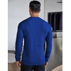 image:imageCOOFANDY Mens Long Sleeve Henley Shirts Stretch Ribbed TShirts Fashion Casual Basic TopsBlue