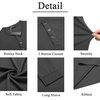 image:imageCOOFANDY Mens Long Sleeve Henley Shirts Stretch Ribbed TShirts Fashion Casual Basic TopsDark Grey