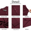 image:imageCOOFANDY Mens Long Sleeve Henley Shirts Stretch Ribbed TShirts Fashion Casual Basic TopsDark Red