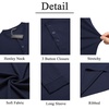 image:imageCOOFANDY Mens Long Sleeve Henley Shirts Stretch Ribbed TShirts Fashion Casual Basic TopsNavy Blue