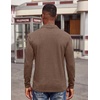 image:imageCOOFANDY Mens Long Sleeve Polo Shirts Button Casual Tee Collared Work Pullover ShirtsAsh Brown