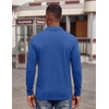 image:imageCOOFANDY Mens Long Sleeve Polo Shirts Button Casual Tee Collared Work Pullover ShirtsBlue