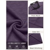 image:imageCOOFANDY Mens Long Sleeve Polo Shirts Button Casual Tee Collared Work Pullover ShirtsDark Purple