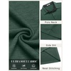 image:imageCOOFANDY Mens Long Sleeve Polo Shirts Button Casual Tee Collared Work Pullover ShirtsGreen