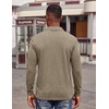 image:imageCOOFANDY Mens Long Sleeve Polo Shirts Button Casual Tee Collared Work Pullover ShirtsKhaki