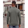 image:imageCOOFANDY Mens Long Sleeve Polo Shirts Button Casual Tee Collared Work Pullover ShirtsLight Grey
