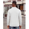 image:imageCOOFANDY Mens Long Sleeve Polo Shirts Button Casual Tee Collared Work Pullover ShirtsWhite
