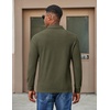 image:imageCOOFANDY Mens Long Sleeve Polo Shirts Casual Work Button Collared PulloverArmy Green