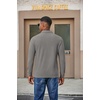 image:imageCOOFANDY Mens Long Sleeve Polo Shirts Casual Work Button Collared PulloverLight Grey