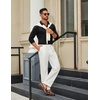 image:imageCOOFANDY Mens Long Sleeve Polo Shirts Cotton Collared Shirts Casual Business Polo Classic Golf T ShirtsAll Black