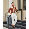 image:imageCOOFANDY Mens Long Sleeve Polo Shirts Cotton Collared Shirts Casual Business Polo Classic Golf T ShirtsCaramel