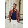 image:imageCOOFANDY Mens Long Sleeve Polo Shirts Cotton Collared Shirts Casual Business Polo Classic Golf T ShirtsDark Blue