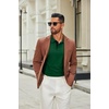 image:imageCOOFANDY Mens Long Sleeve Polo Shirts Cotton Collared Shirts Casual Business Polo Classic Golf T ShirtsGreen