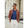 image:imageCOOFANDY Mens Long Sleeve Polo Shirts Cotton Collared Shirts Casual Business Polo Classic Golf T ShirtsLight Blue