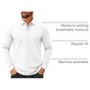 image:imageCOOFANDY Mens Long Sleeve Polo Shirts Cotton Collared Shirts Casual Business Polo Classic Golf T ShirtsWhite