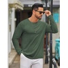 image:imageCOOFANDY Mens Long Sleeve Tee Shirts Crew Neck T Shirt Solid Casual Basic Tees Soft Stretch TShirtsArmy Green