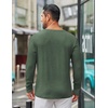 image:imageCOOFANDY Mens Long Sleeve Tee Shirts Crew Neck T Shirt Solid Casual Basic Tees Soft Stretch TShirtsArmy Green