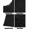 image:imageCOOFANDY Mens Long Sleeve Tee Shirts Crew Neck T Shirt Solid Casual Basic Tees Soft Stretch TShirtsBlack
