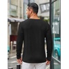 image:imageCOOFANDY Mens Long Sleeve Tee Shirts Crew Neck T Shirt Solid Casual Basic Tees Soft Stretch TShirtsBlack