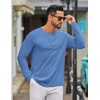 image:imageCOOFANDY Mens Long Sleeve Tee Shirts Crew Neck T Shirt Solid Casual Basic Tees Soft Stretch TShirtsBlue