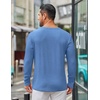 image:imageCOOFANDY Mens Long Sleeve Tee Shirts Crew Neck T Shirt Solid Casual Basic Tees Soft Stretch TShirtsBlue