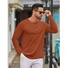 image:imageCOOFANDY Mens Long Sleeve Tee Shirts Crew Neck T Shirt Solid Casual Basic Tees Soft Stretch TShirtsCaramel