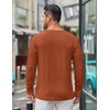 image:imageCOOFANDY Mens Long Sleeve Tee Shirts Crew Neck T Shirt Solid Casual Basic Tees Soft Stretch TShirtsCaramel