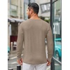 image:imageCOOFANDY Mens Long Sleeve Tee Shirts Crew Neck T Shirt Solid Casual Basic Tees Soft Stretch TShirtsKhaki