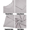 image:imageCOOFANDY Mens Long Sleeve Tee Shirts Crew Neck T Shirt Solid Casual Basic Tees Soft Stretch TShirtsLight Grey