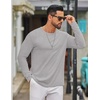 image:imageCOOFANDY Mens Long Sleeve Tee Shirts Crew Neck T Shirt Solid Casual Basic Tees Soft Stretch TShirtsLight Grey