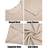 image:imageCOOFANDY Mens Long Sleeve Tee Shirts Crew Neck T Shirt Solid Casual Basic Tees Soft Stretch TShirtsLight Khaki