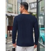 image:imageCOOFANDY Mens Long Sleeve Tee Shirts Crew Neck T Shirt Solid Casual Basic Tees Soft Stretch TShirtsNavy Blue