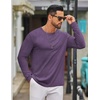 image:imageCOOFANDY Mens Long Sleeve Tee Shirts Crew Neck T Shirt Solid Casual Basic Tees Soft Stretch TShirtsPurple