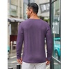 image:imageCOOFANDY Mens Long Sleeve Tee Shirts Crew Neck T Shirt Solid Casual Basic Tees Soft Stretch TShirtsPurple