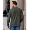 image:imageCOOFANDY Mens Long Sleeve Tee Shirts Heavy Weight Cotton Crew Neck TShirt Regular Fit Casual Basic TeesArmy Green