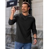 image:imageCOOFANDY Mens Long Sleeve Tee Shirts Heavy Weight Cotton Crew Neck TShirt Regular Fit Casual Basic TeesBlack