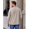image:imageCOOFANDY Mens Long Sleeve Tee Shirts Heavy Weight Cotton Crew Neck TShirt Regular Fit Casual Basic TeesKhaki