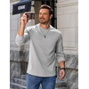 image:imageCOOFANDY Mens Long Sleeve Tee Shirts Heavy Weight Cotton Crew Neck TShirt Regular Fit Casual Basic TeesLight Grey