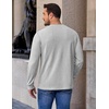 image:imageCOOFANDY Mens Long Sleeve Tee Shirts Heavy Weight Cotton Crew Neck TShirt Regular Fit Casual Basic TeesLight Grey