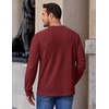 image:imageCOOFANDY Mens Long Sleeve Tee Shirts Heavy Weight Cotton Crew Neck TShirt Regular Fit Casual Basic TeesWine Red