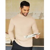 image:imageCOOFANDY Mens Mock Neck Shirts Fleece Long Sleeve Tops Basic Pullover TShirtsApricot