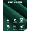 image:imageCOOFANDY Mens Mock Neck Shirts Fleece Long Sleeve Tops Basic Pullover TShirtsGreen